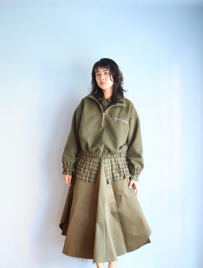 Song for the Mute / LONG TWISTED SKIRT / ARMY GREEN