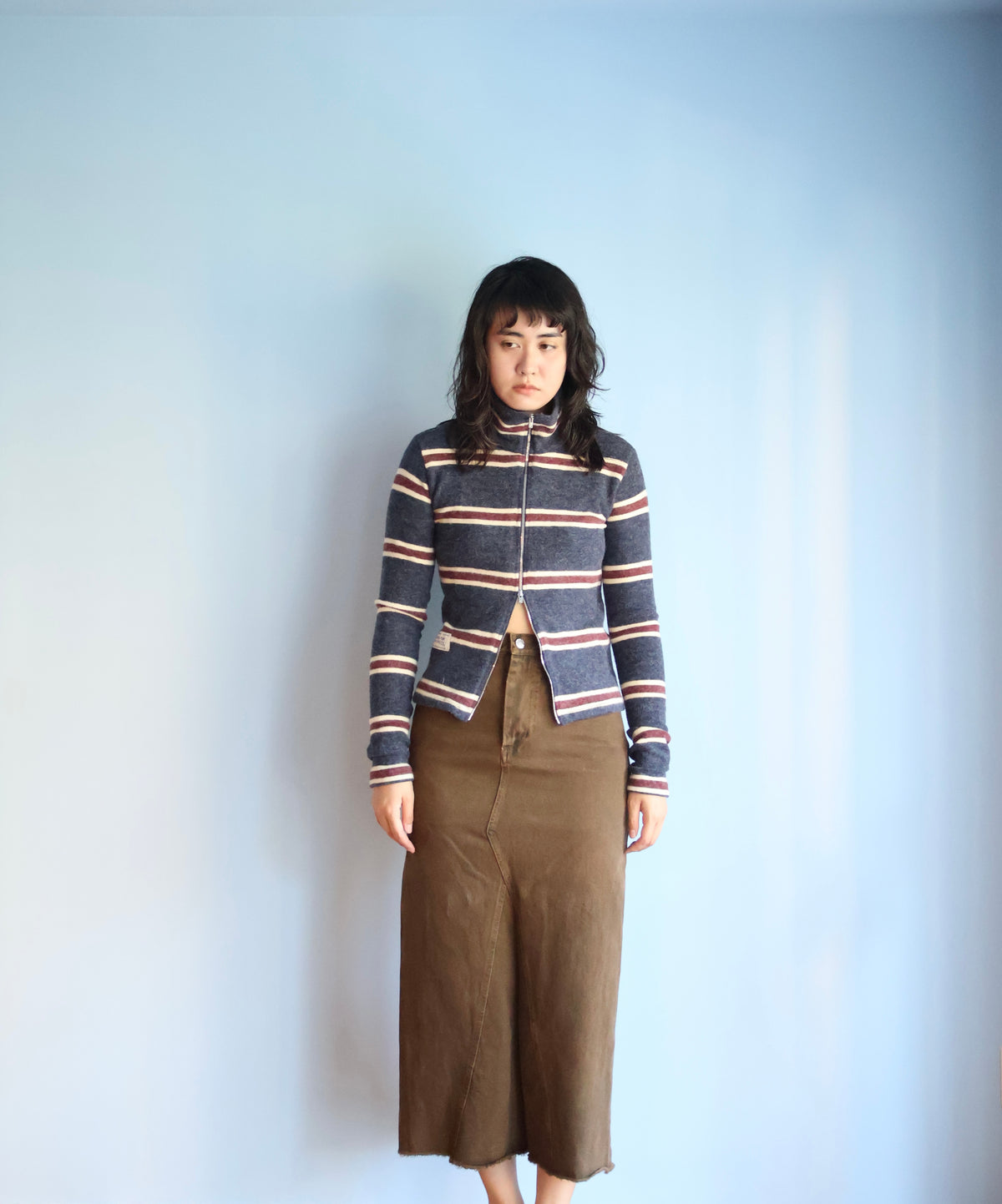 Song for the Mute / LONG PENCIL SKIRT / BROWN