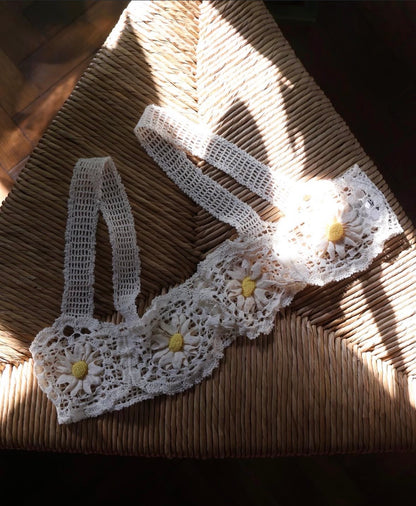 FUMIKA UCHIDA / HAND CROCHET BRA / OFFWHITE