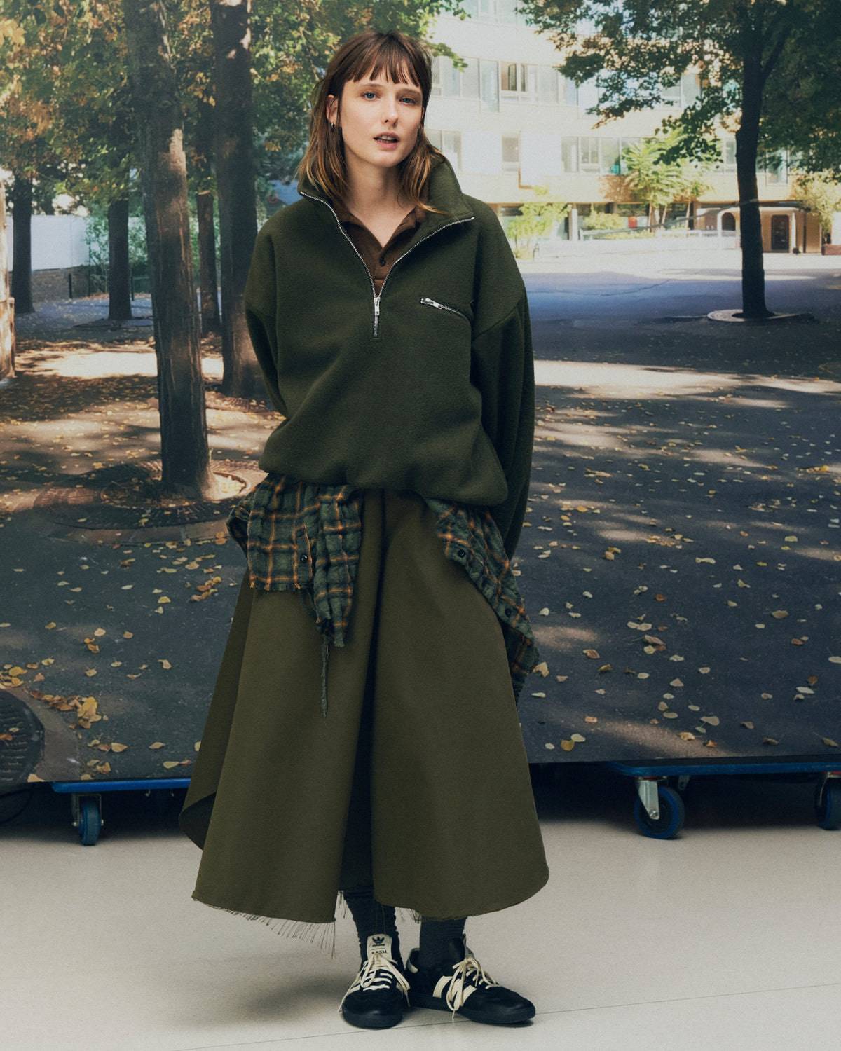 Song for the Mute / LONG TWISTED SKIRT / ARMY GREEN