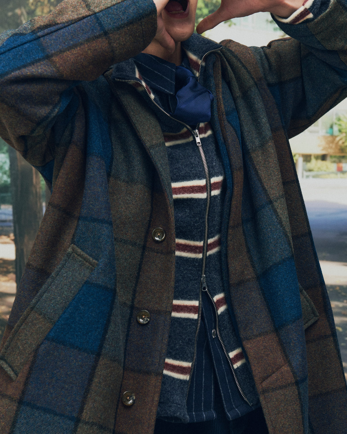 Song for the Mute / ZIP UP CARDIGAN / NAVY