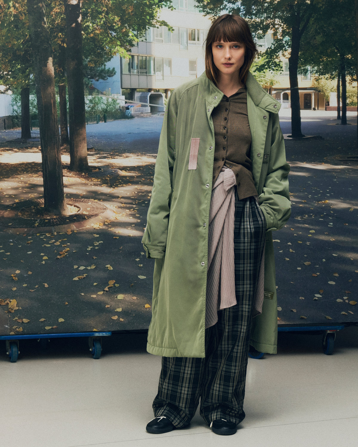 Song for the Mute / LONG SLEEVE BUTTON UP CARDIGAN / TAUPE