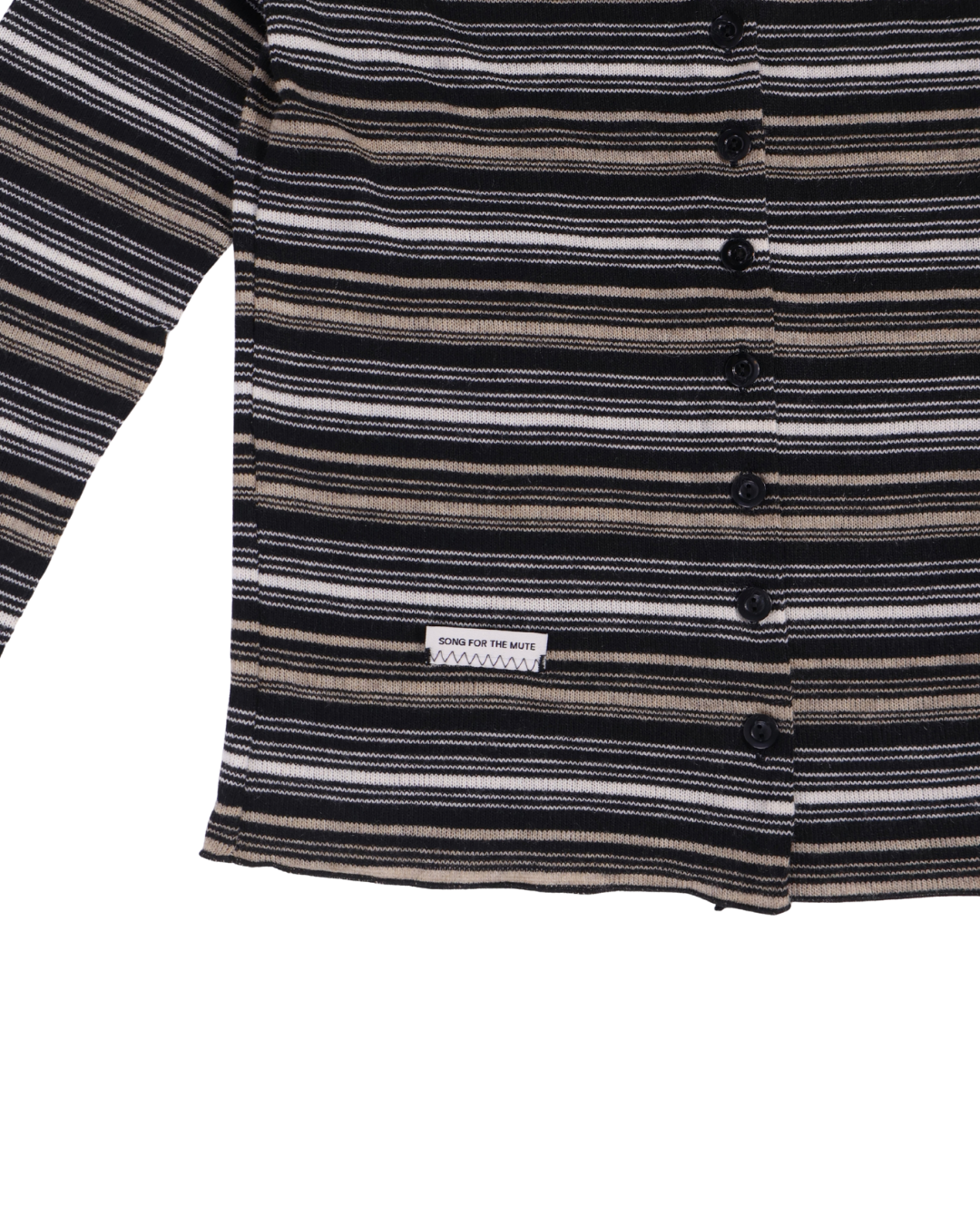 Song for the Mute / LONG SLEEVE BUTTON UP CARDIGAN / BLACK MULTI