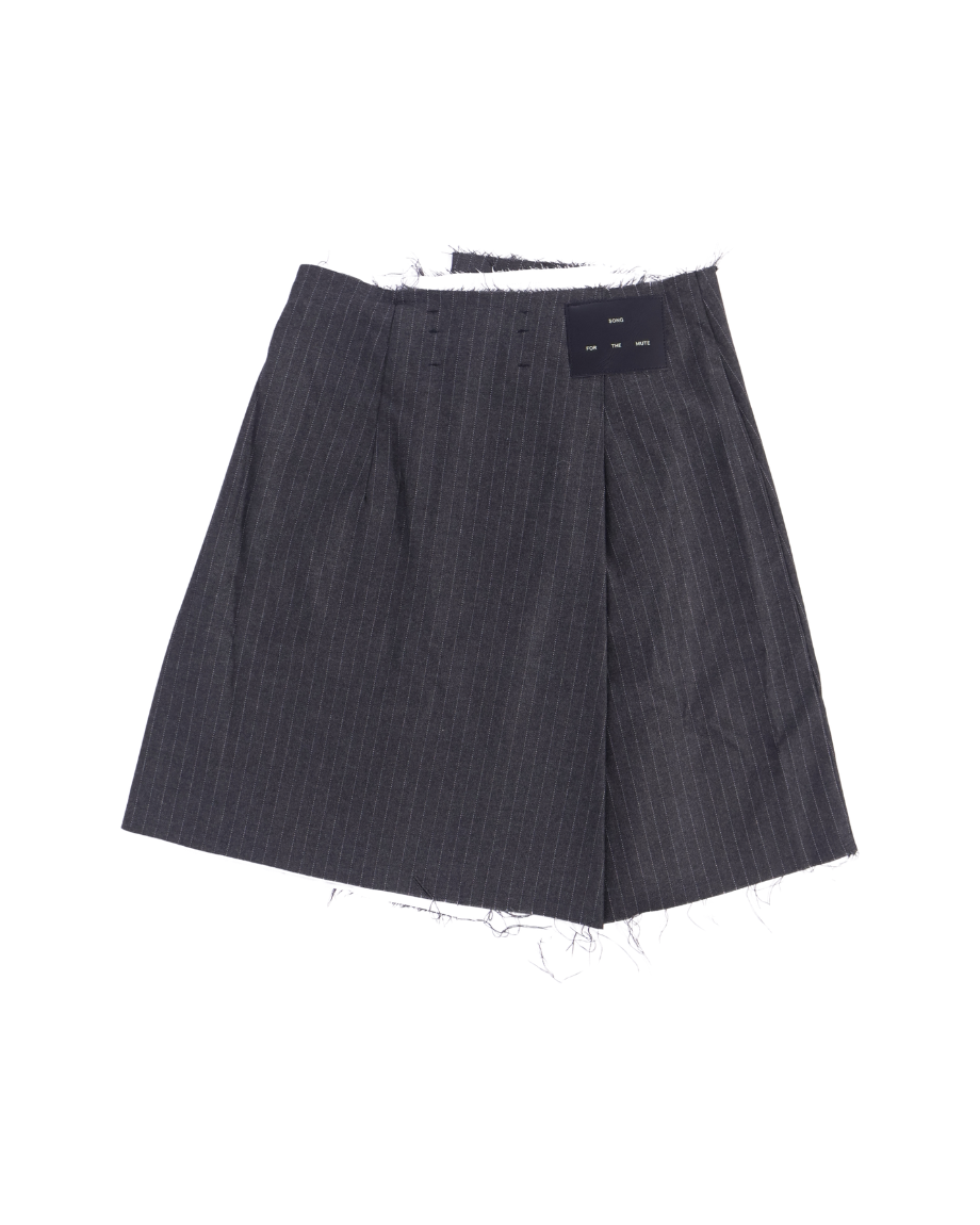 Song for the Mute / PLEATED MINI SKIRT / CHARCOAL