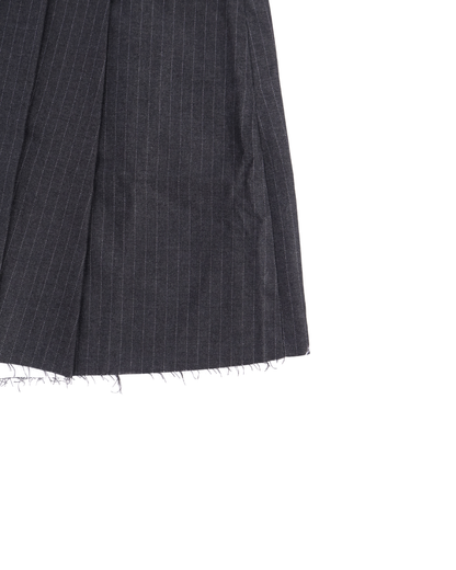 Song for the Mute / PLEATED MINI SKIRT / CHARCOAL