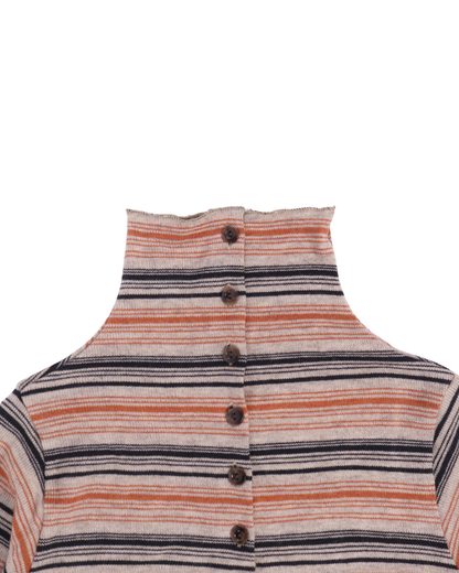 Song for the Mute / LONG SLEEVE BUTTON UP CARDIGAN / TAUPE MULTI