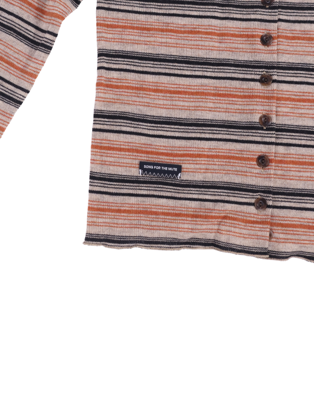 Song for the Mute / LONG SLEEVE BUTTON UP CARDIGAN / TAUPE MULTI