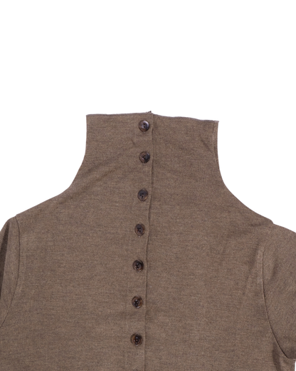 Song for the Mute / LONG SLEEVE BUTTON UP CARDIGAN / TAUPE