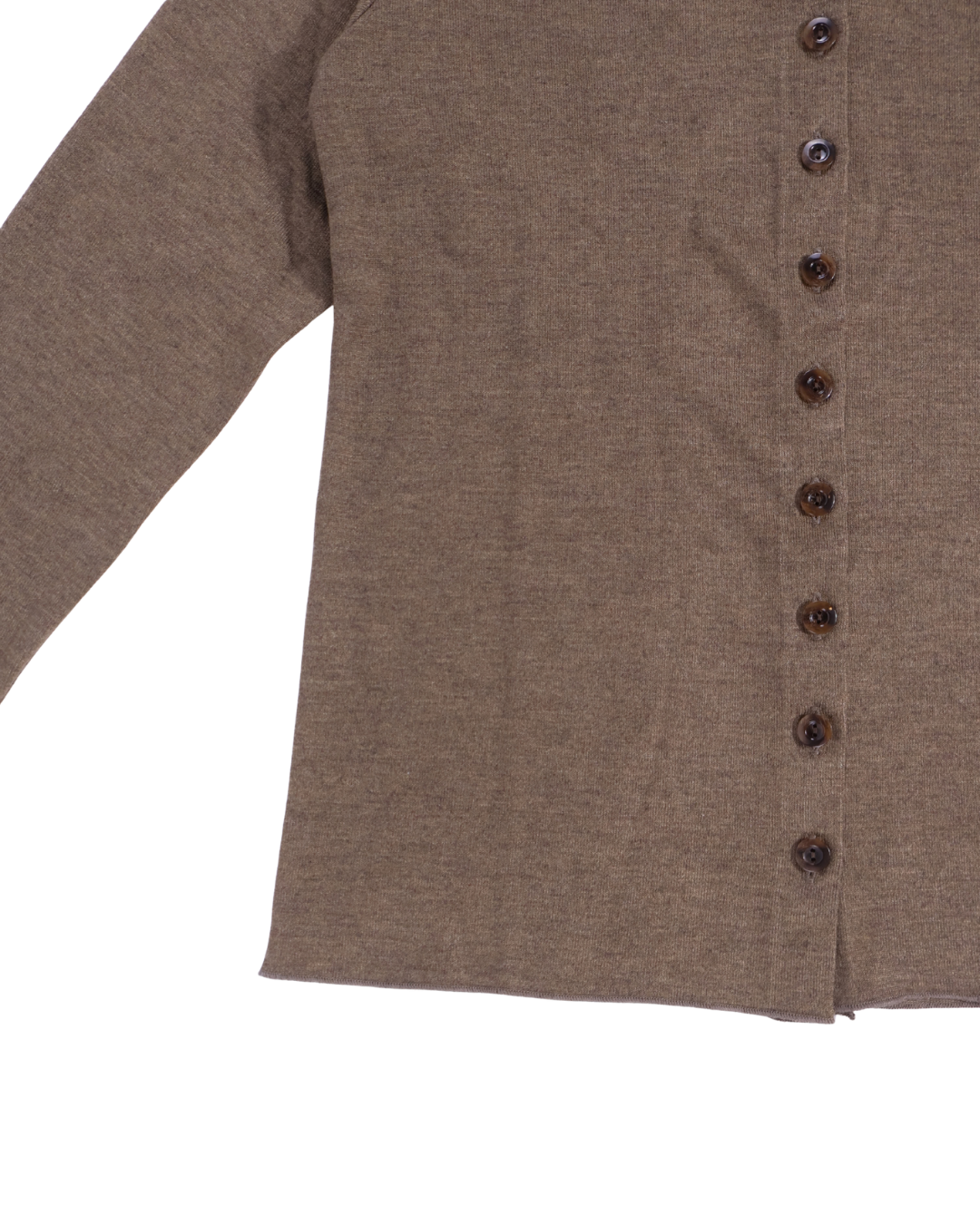 Song for the Mute / LONG SLEEVE BUTTON UP CARDIGAN / TAUPE