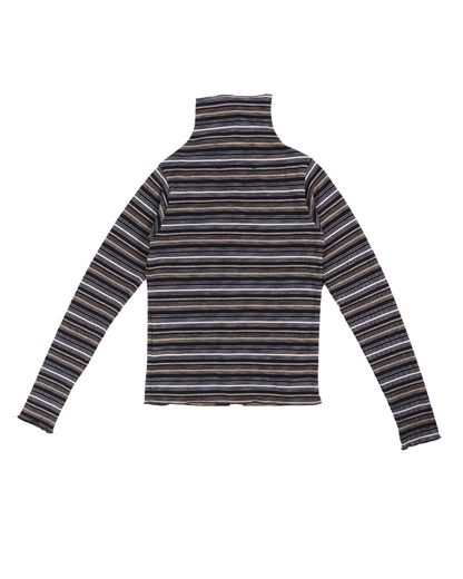Song for the Mute / LONG SLEEVE BUTTON UP CARDIGAN / BLACK MULTI
