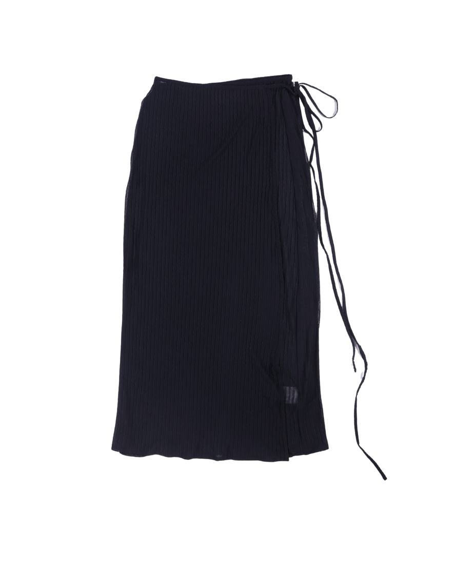 Song for the Mute / WRAP SKIRT / BLACK
