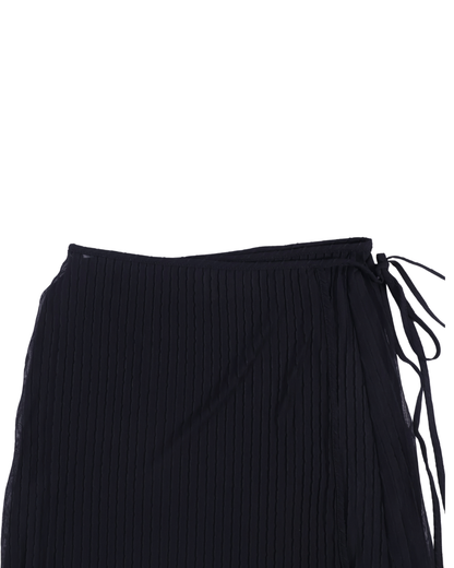 Song for the Mute / WRAP SKIRT / BLACK