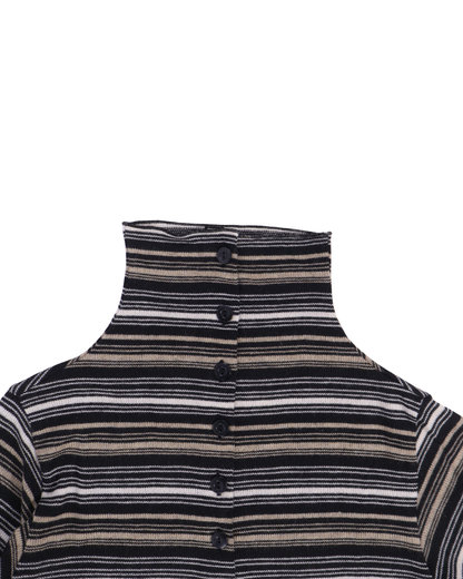 Song for the Mute / LONG SLEEVE BUTTON UP CARDIGAN / BLACK MULTI