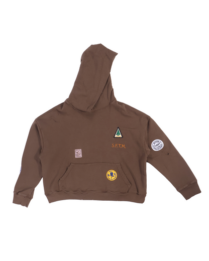Song for the Mute / PLAYGROUND RELAXED HOODIE / OVERDYE BROWN
