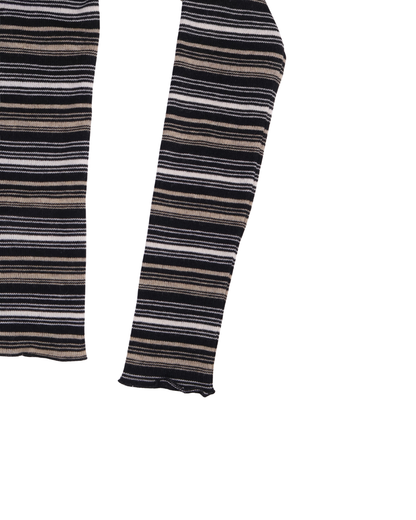 Song for the Mute / LONG SLEEVE BUTTON UP CARDIGAN / BLACK MULTI