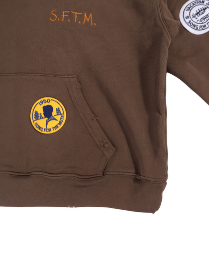 Song for the Mute / PLAYGROUND RELAXED HOODIE / OVERDYE BROWN