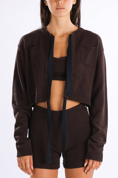 Renaissance Renaissance / MARGO CARDIGAN KNIT / BROWN