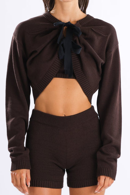 Renaissance Renaissance / MARGO CARDIGAN KNIT / BROWN