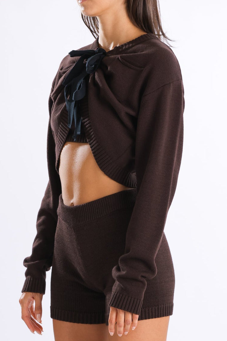 Renaissance Renaissance / MARGO CARDIGAN KNIT / BROWN
